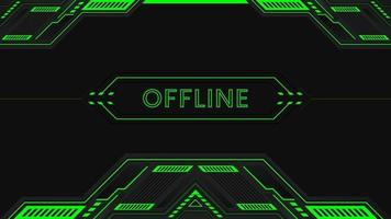 Modern offline green gaming background with geometrical shapes offline vector
