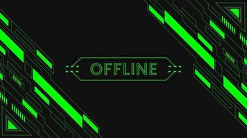 Modern green gaming background with geometrical shapes offline vector