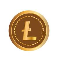 litecoin flat vector.suitable for many things vector