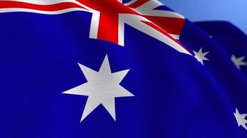 wehende australische Nationalflagge Animationsschleife Hintergrund video