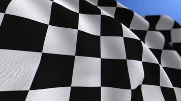 WAVING CHAMPIONSHIP CHECKERED FLAG ANIMATION LOOP BACKGROUND video