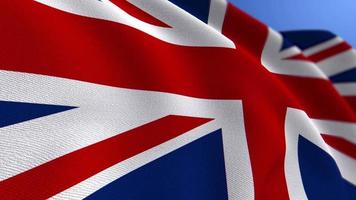 wuivende Union Jack animatie lus achtergrond video