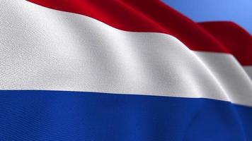 WAVING NETHERLAND FLAG ANIMATION LOOP BACKGROUND video