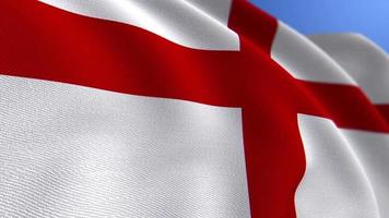 winken England Nationalflagge Animation Schleife Hintergrund video