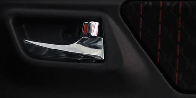 In side car door lock lever in opened position. photo