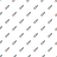 Seamless pattern with hand drawn bottles and tubes vector