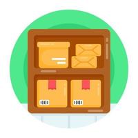 Parcel Shelves and Racks vector