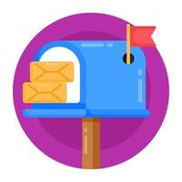 correo y casilla postal vector