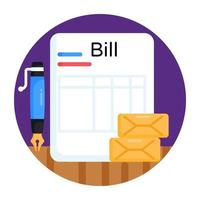 Bill and Document vector