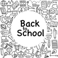 Back to School Doodle Background vector