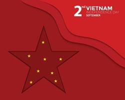 papel ondulado del día de la independencia de vietnam vector