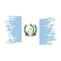 Guatemala Flag With Watercolor Brush style design vector Illustration