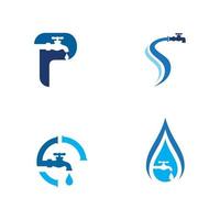 plumbing logo Vector icon design illustration