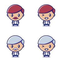 Cute young doctor character illustration vector