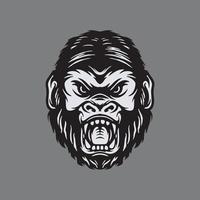 Gorilla face drawing vector