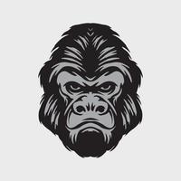 Gorilla face drawing vector