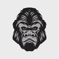 Gorilla face drawing vector