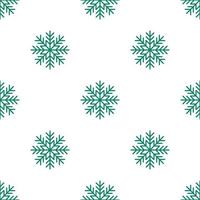 Snowflakes Seamless Repeat Vector Pattern