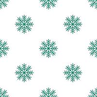 Snowflakes Seamless Repeat Vector Pattern