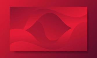 Abstract Red Fluid Wave Background vector