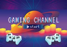 Game zone game icon background vector retro background