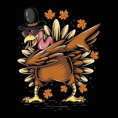 Thanksgiving day turkey dancing dabbing style