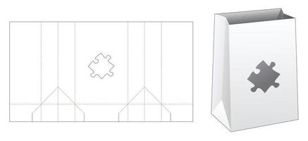 caja de embalaje plantilla troquelada vector