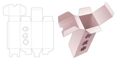 packaging box die cut template vector