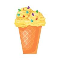 Realistic ice cream on white background - Vector