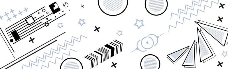 Abstract background with different geometric shapes