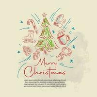 Christmas Design background doodle element vector