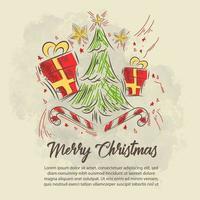 Christmas Design background doodle element vector