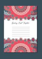 Mandala vintage template card vector