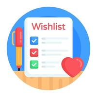 Shopping and Wish List vector