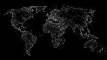 Digital business network world map video