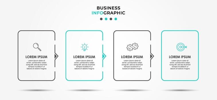 Infographic design template with icons and 4 options or steps vector