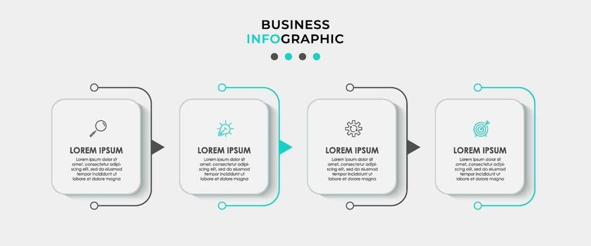Infographic design template with icons and 4 options or steps vector