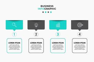 Infographic design template with icons and 4 options or steps vector