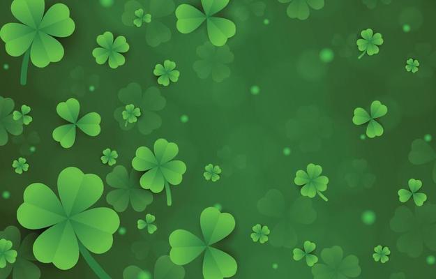 Green Clover Leaves Background