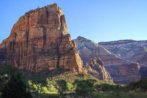 Colorful rocks on a desert mountain landscape photo