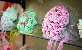 colorido ramo de boda hermosas flores románticas foto