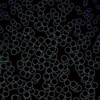 Dark BLUE vector background with bubbles.