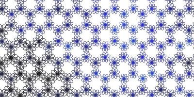 patrón de vector azul claro con líneas torcidas.