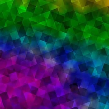 patrón de vector multicolor claro con estilo poligonal con cubos.