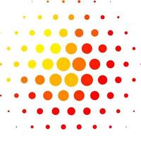 Light Red, Yellow vector background with spots.