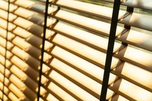 Close-up bamboo blind, bamboo curtain, chick, Venetian blind or sun-blind - soft focus point photo