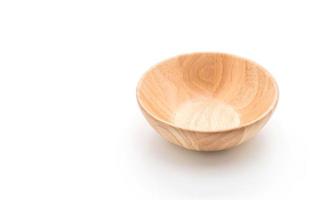 Wood bowl on white background photo