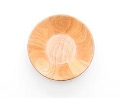 Wood bowl on white background photo