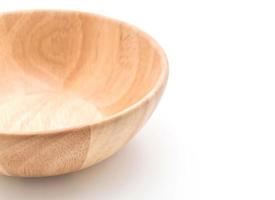 Wood bowl on white background photo