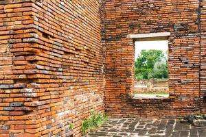 Beautiful old architecture historic of Ayutthaya in Thailand - boost up color processing style photo